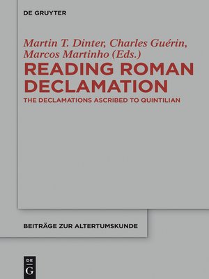 cover image of Reading Roman Declamation